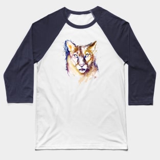 Mountain Lion Head Baseball T-Shirt